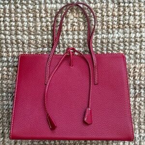 Made in Capri Italy, Leather Handbag, Red